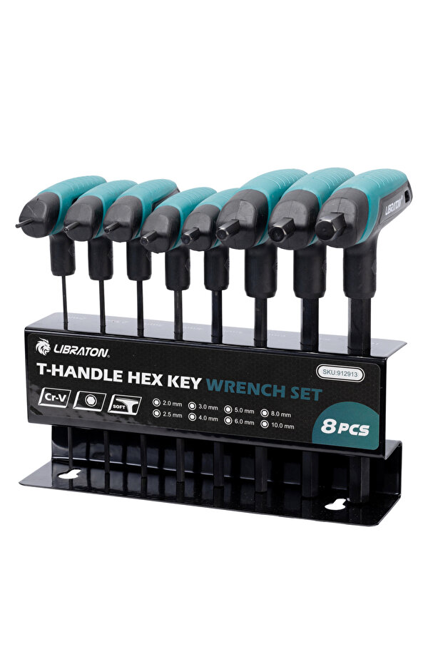 Allen Wrench Set LIBRATON Metric Hex Key T-Handle Set, 2.0mm-10mm Allen Wrench Set with Storage Rack