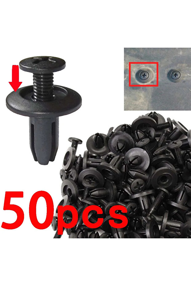 50pcs Car Bumper Fender 8mm Hole 1000/500/50Pcs Plastic Rivets Fastener Screw Door Trim Panel Retain