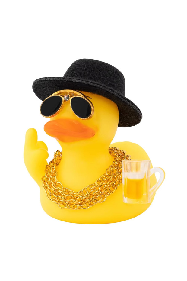 1 PC Middle Finger Duck Car Ornament Funny Office Gift Car Dashboard Decoration Quirky Decor Ru...