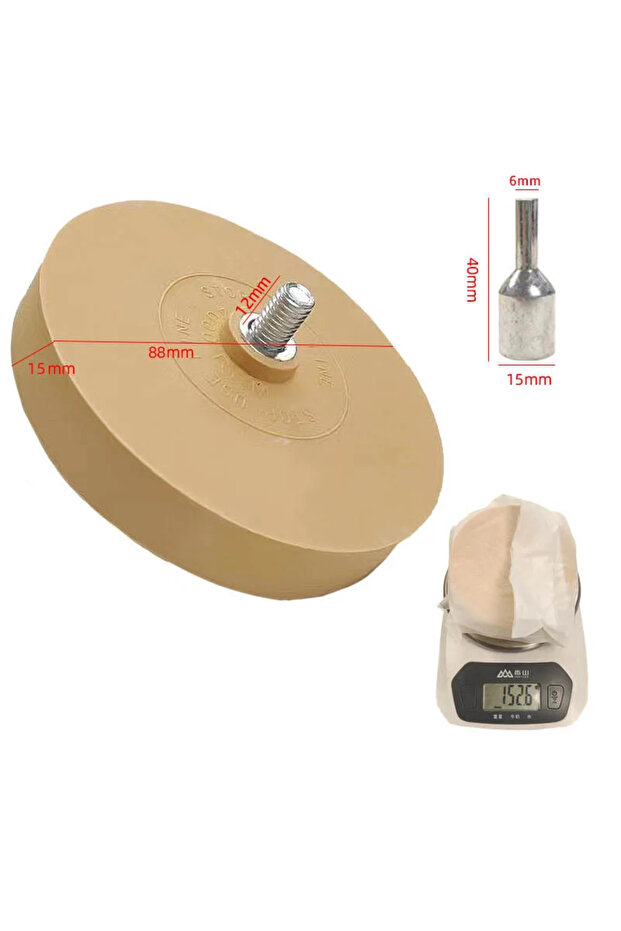 88mm Car Eraser Wheel Adhesive Remover Wheel, Smooth Power Drill Adapter, Paint Repair V...