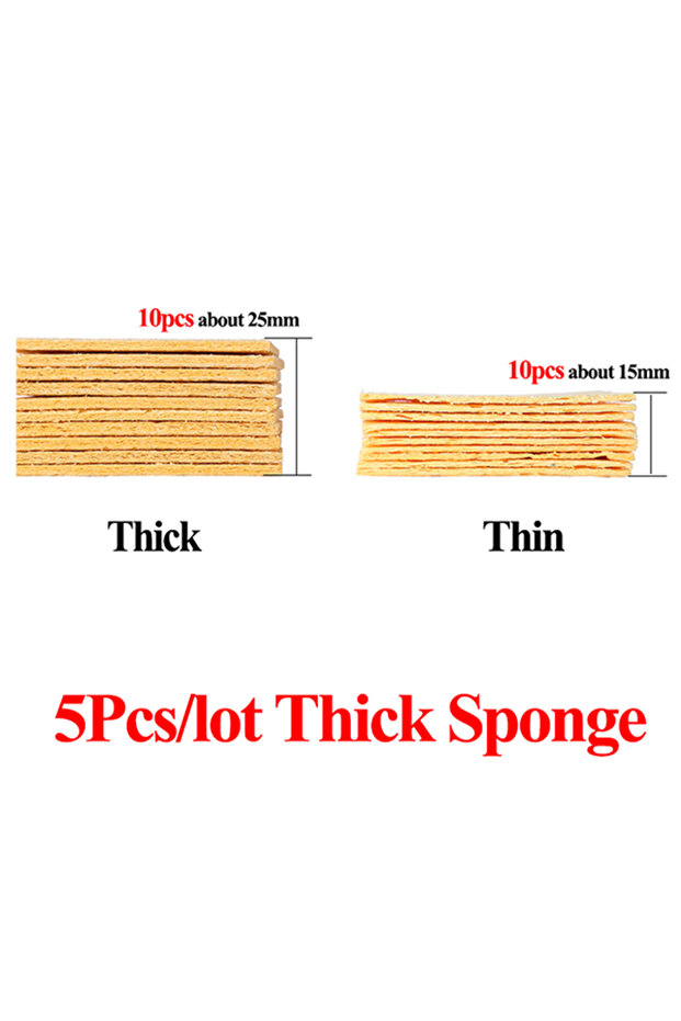 5Pcs Thick Sponge Soldering Iron Yellow Sponge Solder Tip Cleaning Sponges Cleaner Pads Soldering Ac