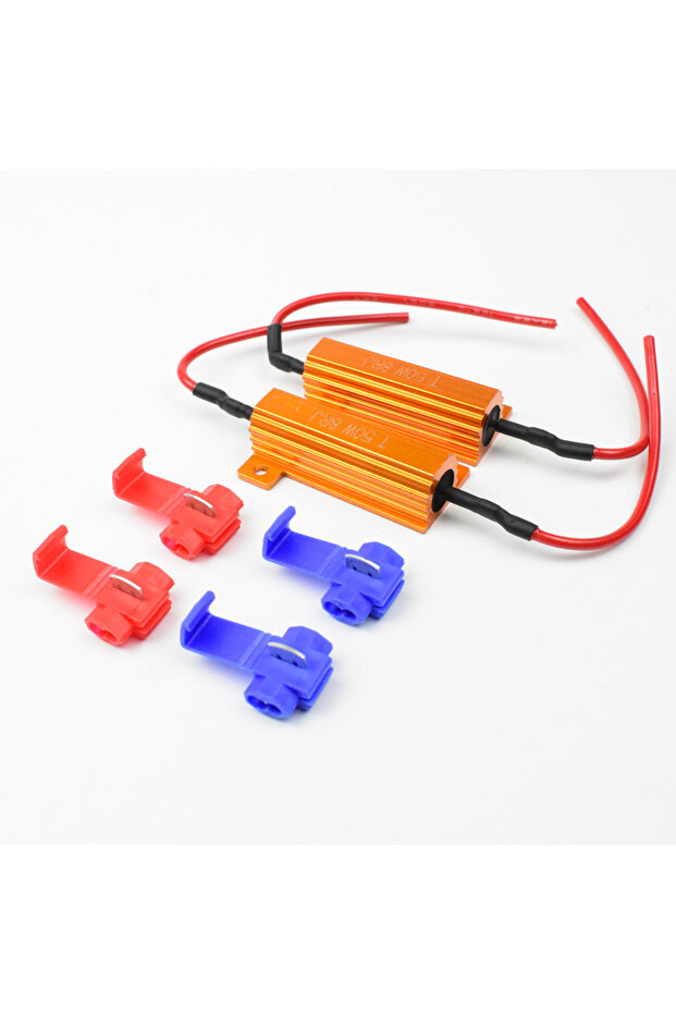 2x 6ohm 50W Load Resistor Canbus Anti-Flashing Decoders For LED bulb Reverse Light Turn Signal Fo...