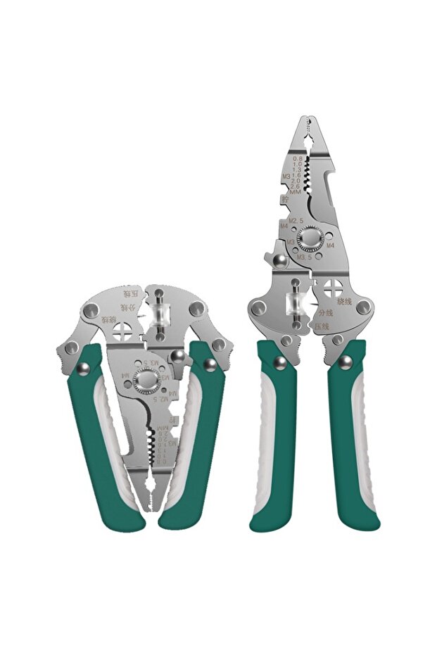 أداة تعرية الأسلاك القابلة للطي بتصميم بكرة، أداة متعددة الوظائف لتقسيم الأسلاك ولفها... - 7