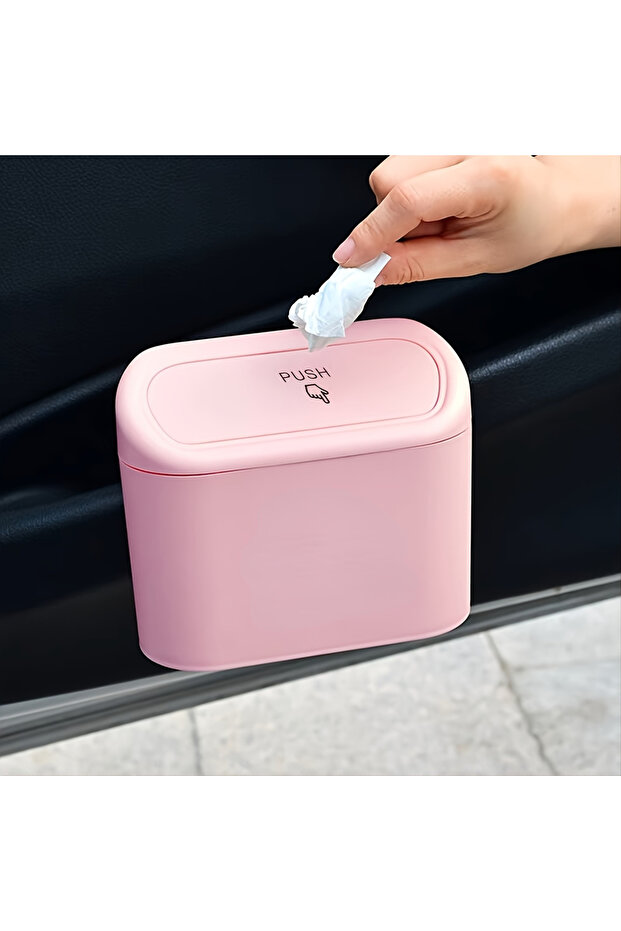 pink 1PC Car trash can, car seat back, car door hanging storage box, multifunctional garbage bag, fo