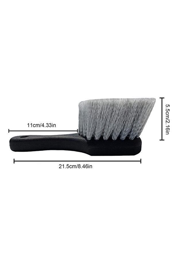 Black grey Car Wheel Rim Cleaner Brush Long Handle Cleaning Scrubber For Tire Cleaning Stain Removal