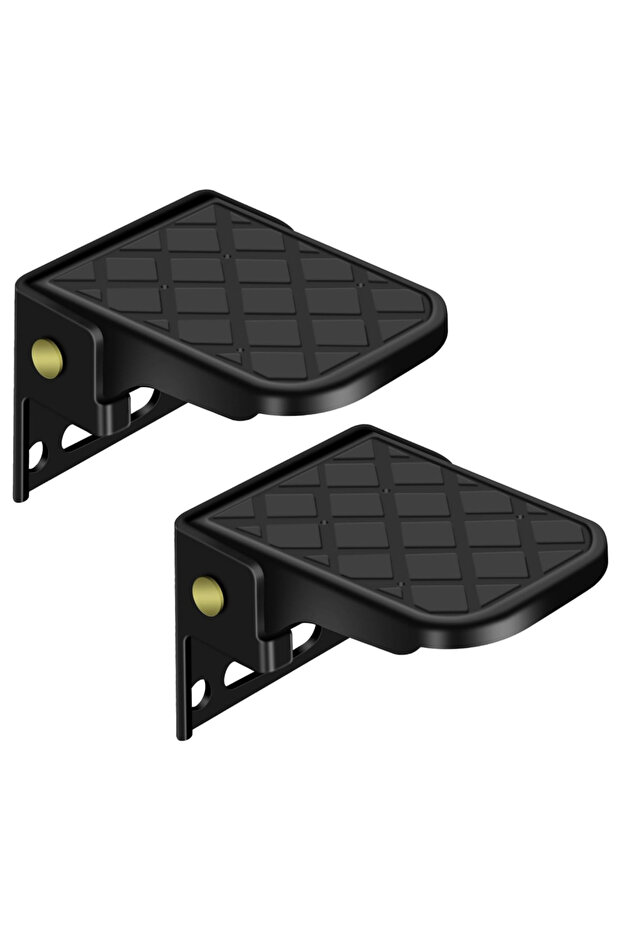 2PCS 2PCS Folding Truck Bed Step Anti-Slip for Boat Trailer Bumper Pickup Truck Tailgate Ladder Camp