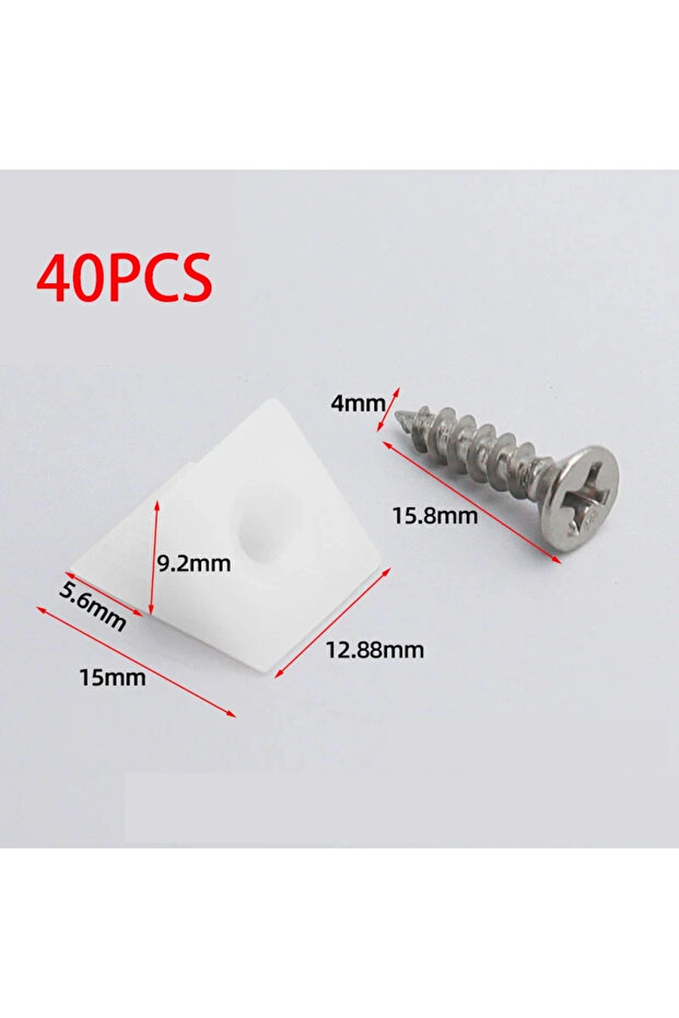 40pcs 20/40/60/80pcs Drawer Wedges With Screws For Bottom Support Plastic Repair Cabinets Bookshelve