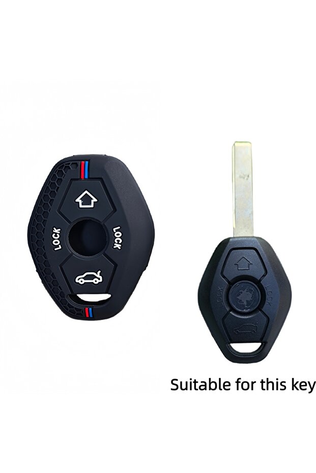 black Silicone Shell Fob for BMW X5 E53 X3 F83 E46 E39 E38 E60 E63 E61 E64 Series 3 5 7 330i Z3 Z4 E