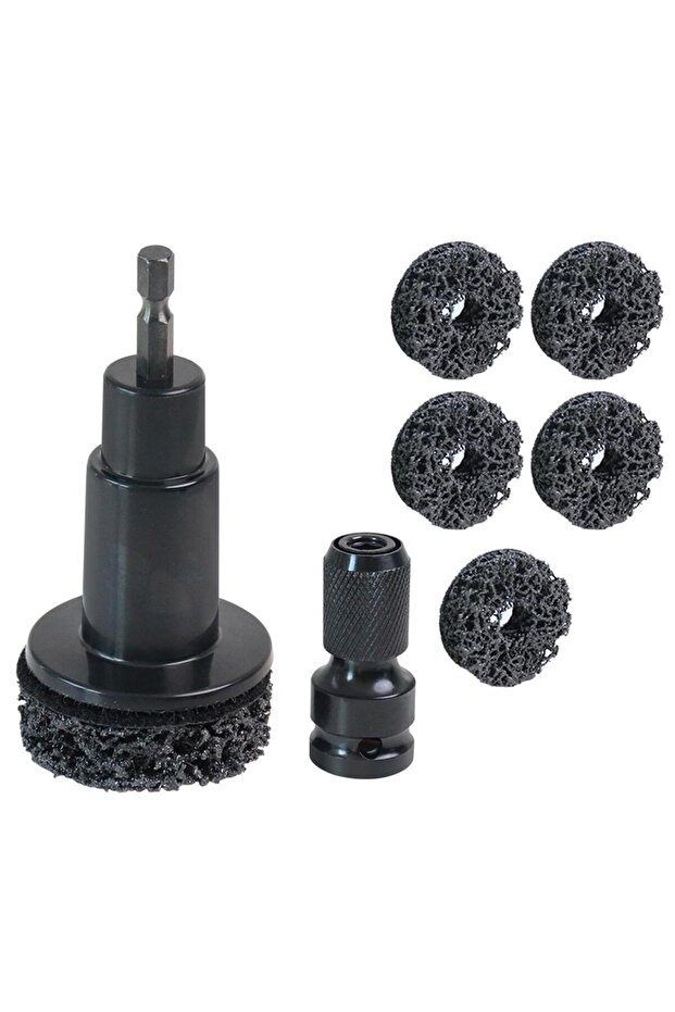 B Wheel Hub Cleaning Kit Inner Rim Cleaner Tool Brake Hub Cleaning Kit Fits Power Drill 1/2" Impact.