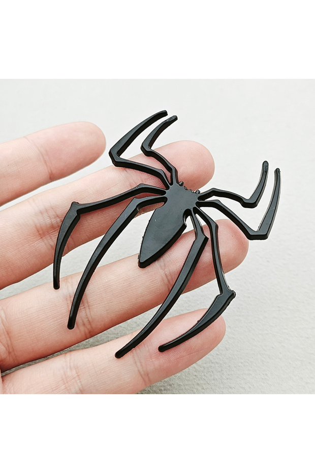 Spider Black 3D Metal Car Sticker Spider Bat Logo Chrome Badge Auto Emblem Decal Car Styling Decorat