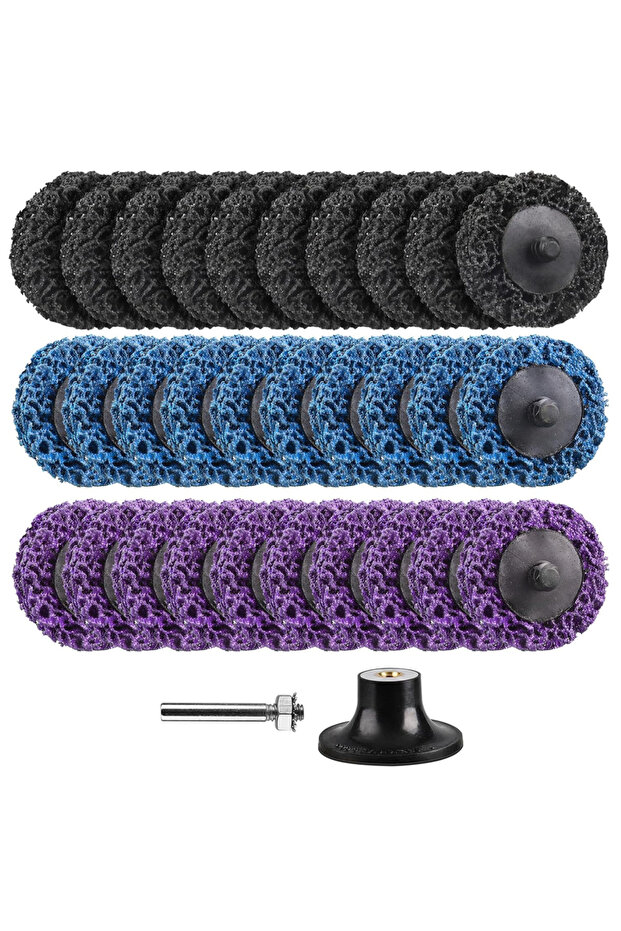 2INCH 31pcs 31Pcs 2" Quick Change Strip Disc with 1/4 Inch Holder for Die Grinder Surface Prep Strip