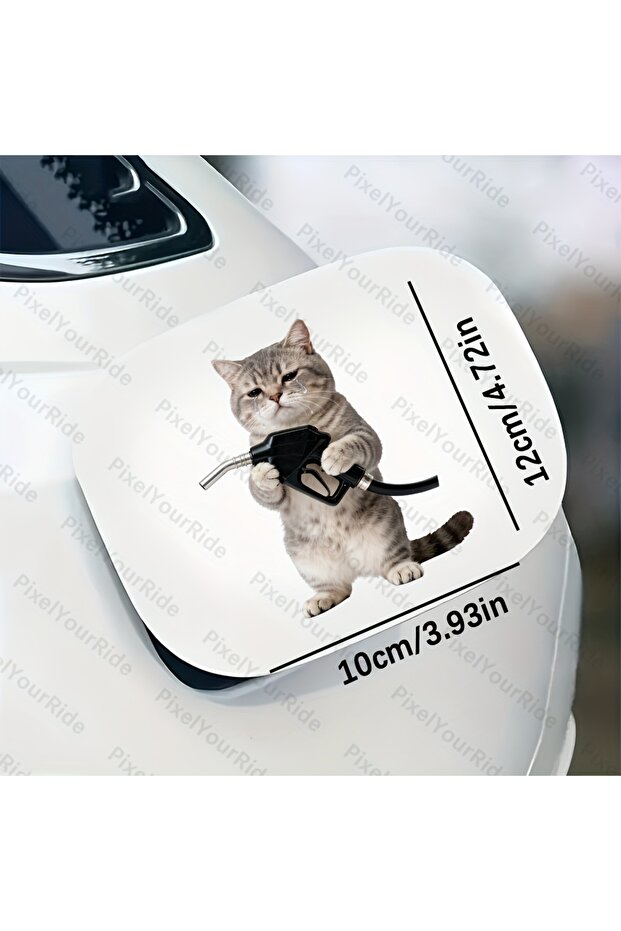 10X12CM JYM 1PC Tearful Emo Working Cat Car Sticker Funny for Car Fuel Tank Caps Window Motorctycle
