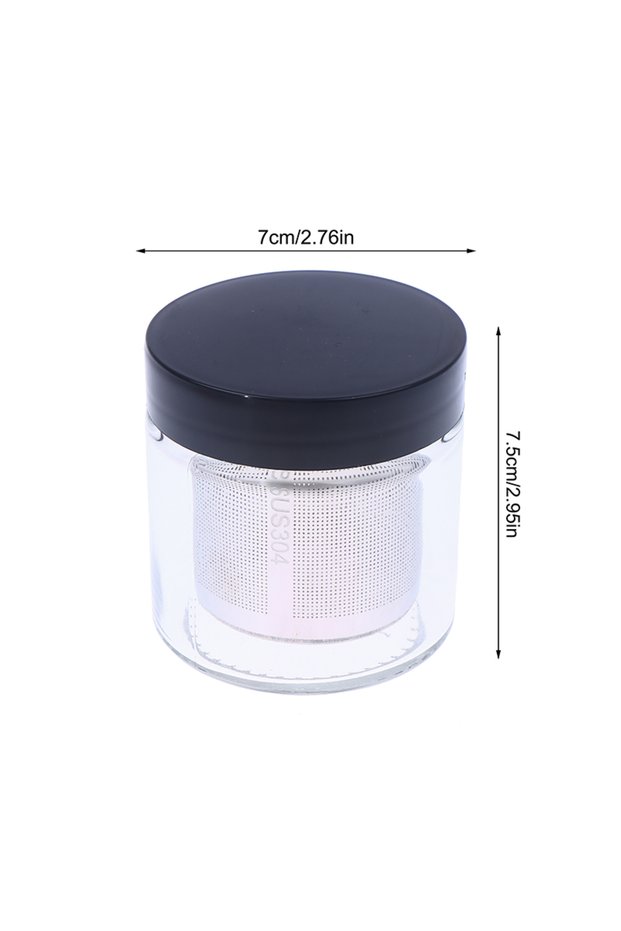 Sliver Multi-purpose Jewelry Cleaning Jar Gemstones Washing Cup Glass Cleaning Pot With Dustproof Li