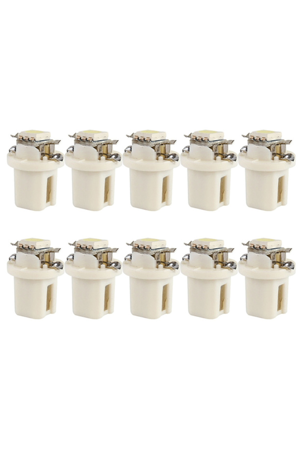 10pcs White B8.5 10pcs T5 B8.5d LED Car Interior Lights Instrument Panels Bulbs Low Power 5050 SMD A