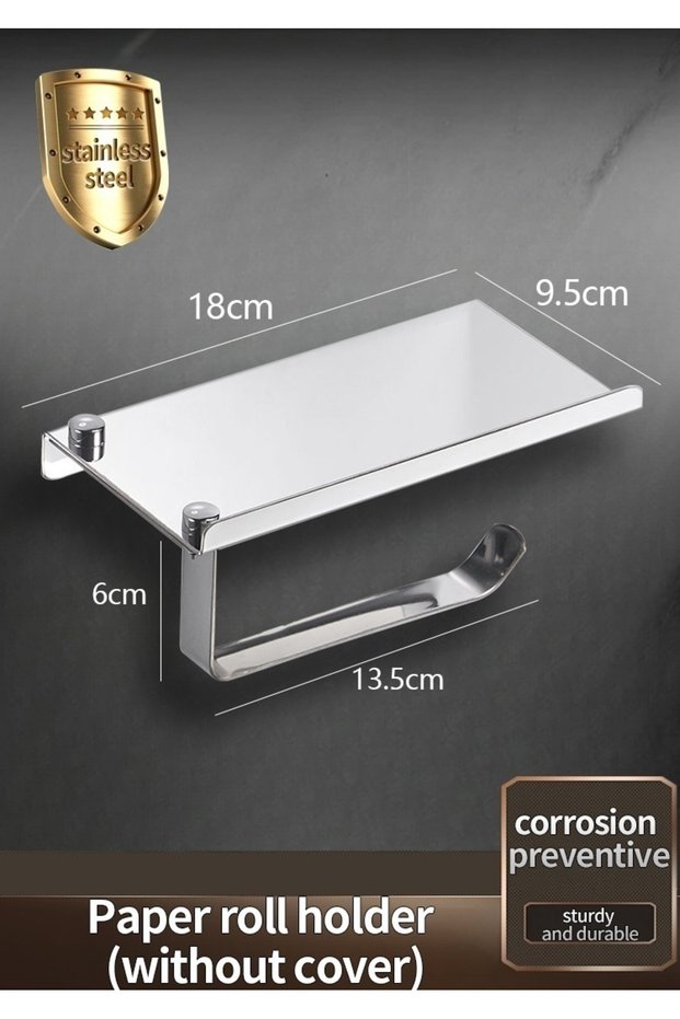 D roll paper holder Bathroom Toilet Paper Holder 304 Stainless Steel Waterproof Roll Paper Box Tissu