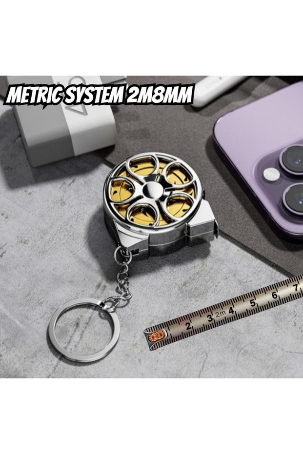 Metric 2M8MM Portable Mini Tape Measure Retractable 2m Mild Steel Keychain Design Small Household Me