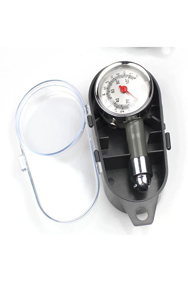 black-1pc Mechanical High-precision Automotive Tire Pressure Gauge Box Tire Pressure Gauge Multi-fun
