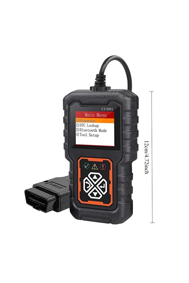 أداة تشخيص OBD2 للسيارة بحجم واحد، قارئ أكواد، جهاز اختبار جهد السيارة، ماسح ضوئي لرموز أعطال المحرك، - 6