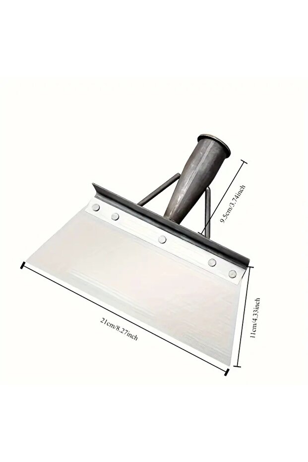 Silver Heavy Duty Metal Weeding & Edging Shovel | Multi-Use Garden Tool for Trimming, Ice, Cleaning,