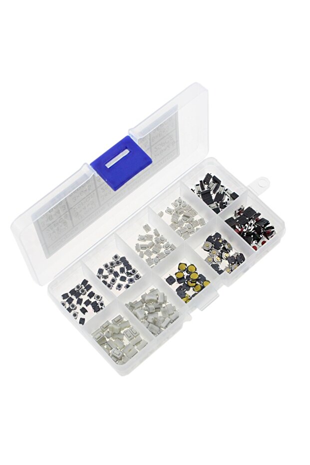 250 قطعة 10 أنواع اللمس مفتاح بـزر دفع سيارة التحكم عن بعد مفاتيح زر اللمس Microswitch - 7