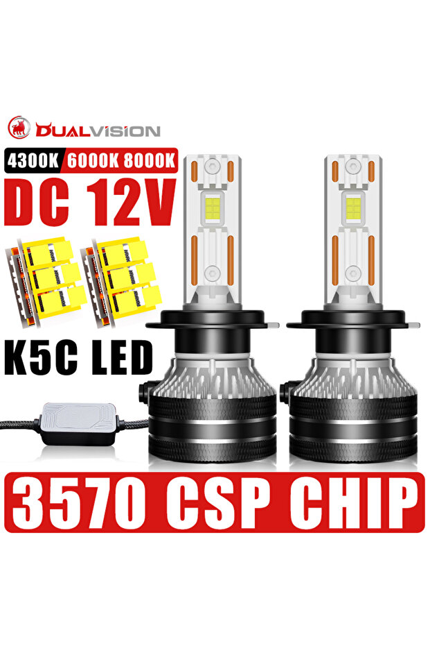 H1 4300K White Yellow K5C H7 H4 H11 LED Light Canbus H1 H8 9005 HB3 9006 HB4 9012 HIR2 880 881 H27 9