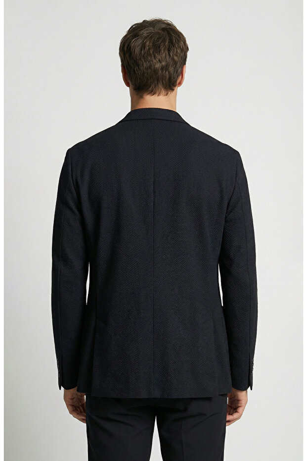 Siyah N-Tech Çift Yırtmaç Örme Ceket - 3