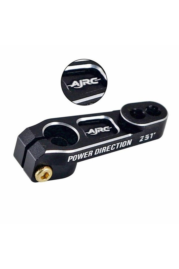 black Ajrc 7075-t651 Metal 25t Steering Arm Servo Horn For 1/10 Rc Crawler Traxxas Trx4 Axial Scx10