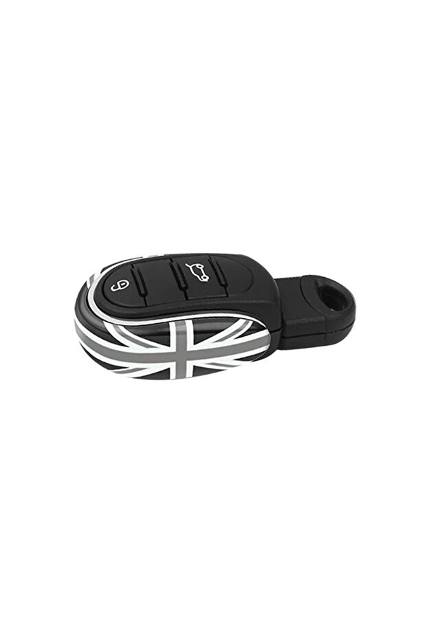 F54F55F56F57F60 Gray Jack Metal Car Key Case Cover Protection Shell Remote Fob Holder For Mini Coope