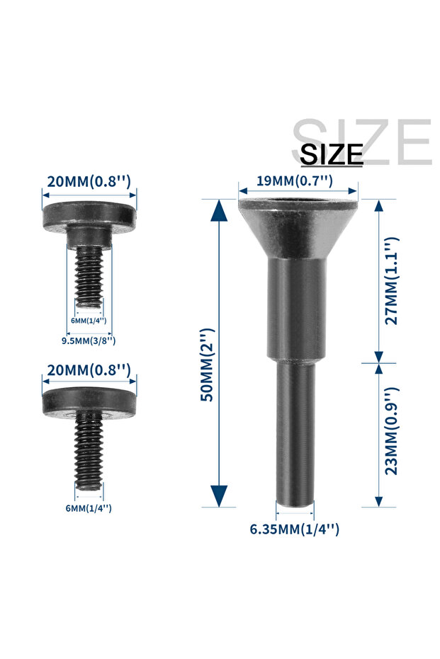 6mm 9.5mm SI FANG Mounting Mandrel For Cut-Off Wheels Suitable for 6mm 9.5mm Hole Cutting Disc Grind