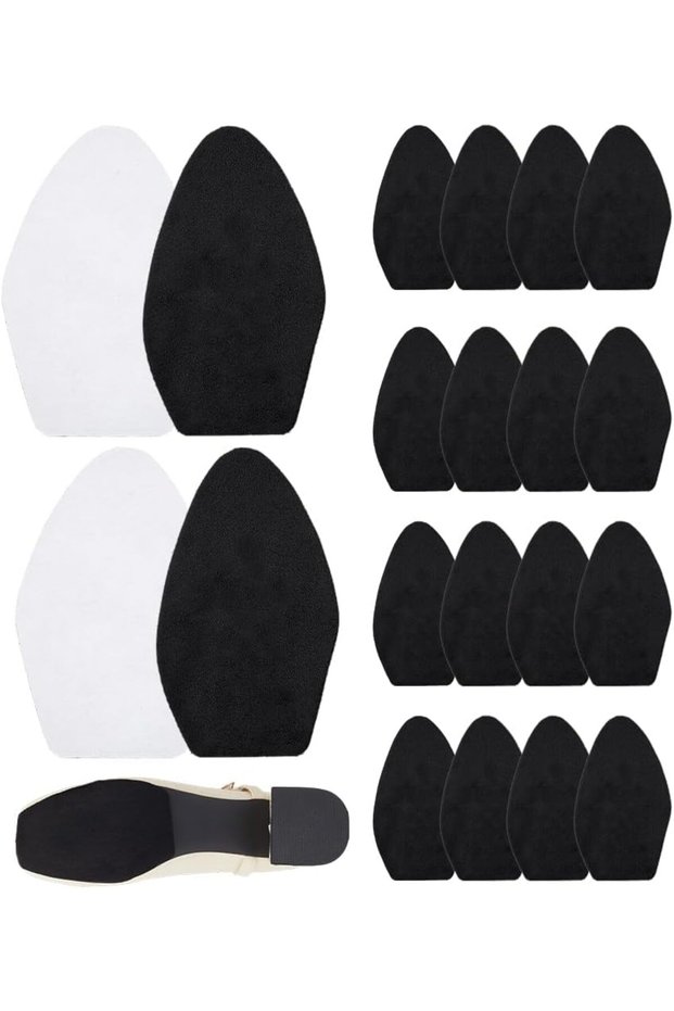 AECH011-01060 20pcs Suede Soles Self Adhesive Half Soles Shoes Pads Non-Slip Shoe Sole Protectors St