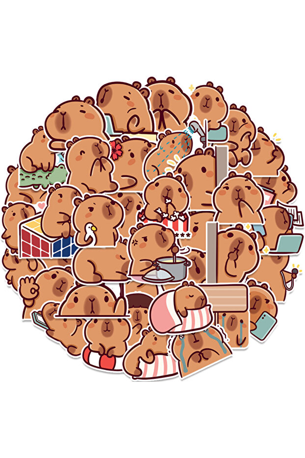 50PCS 50PCS Capybara Stickers - Cute & Unique Decor for Luggage, Phone Case & Notebook BulingBulingS