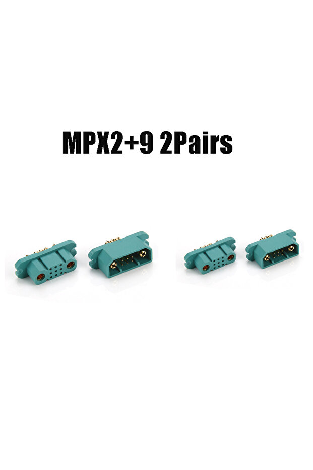 MPX2-9 2 Pairs MPX2+9 Connector JX9 Multi Wire Servo Extension Male Female Plug Signal For RC Fixed