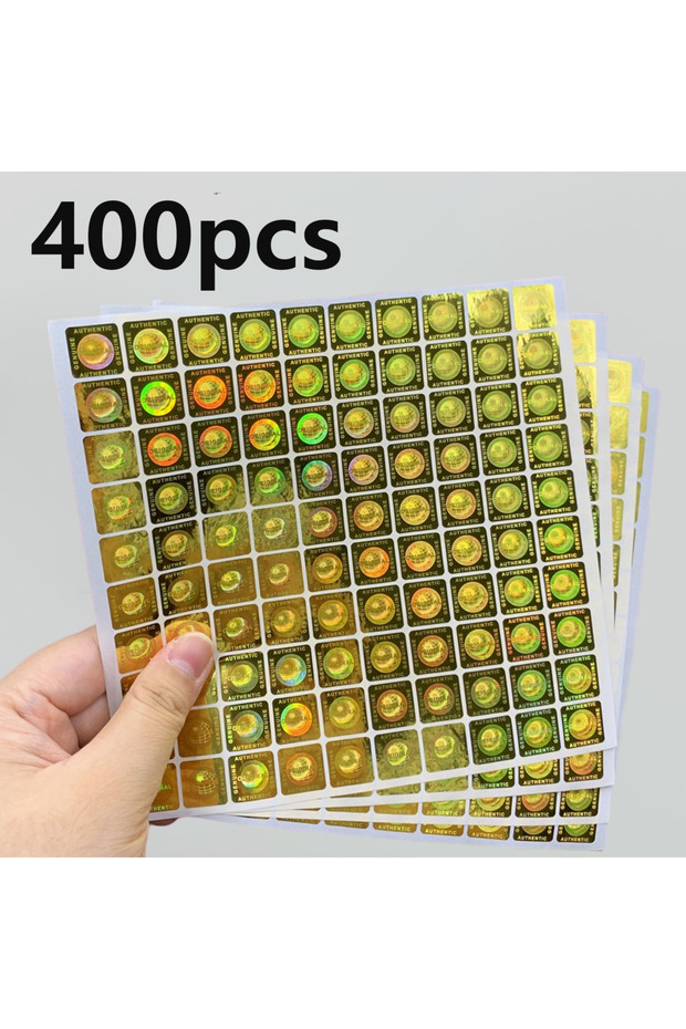 Golden 400pcs 200pcs/400pcs Earth Universal Design Tamper Evident Hologram Sticker, Original Genuine