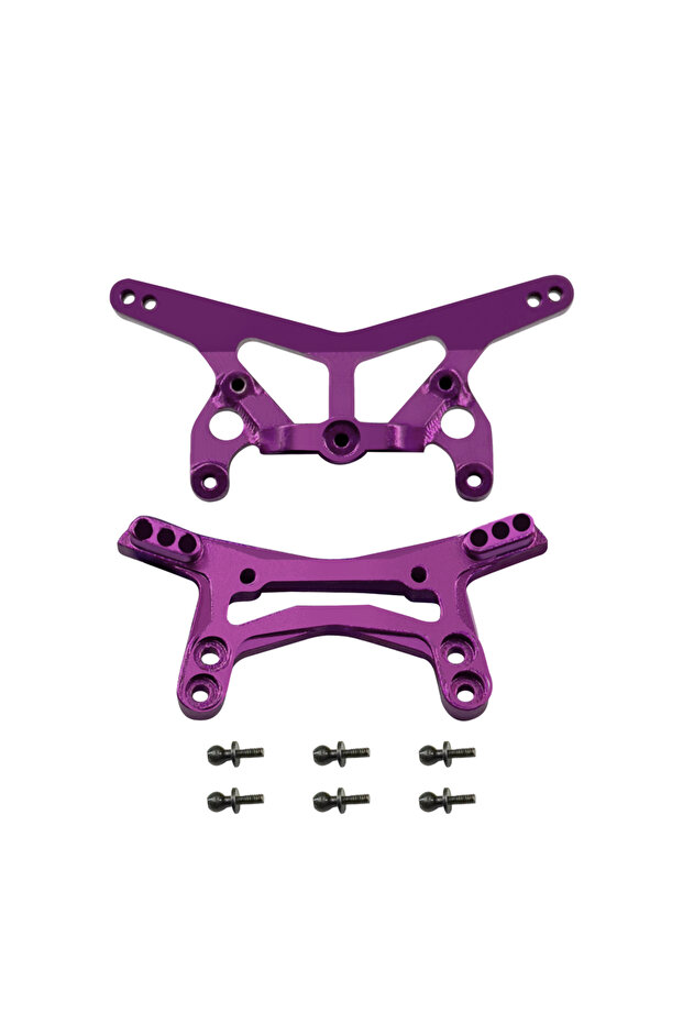 Purple Front and Rear Shock Towers Aluminum Meta for Losi Micro B and Losi Micro T Upgrades Parts 1/