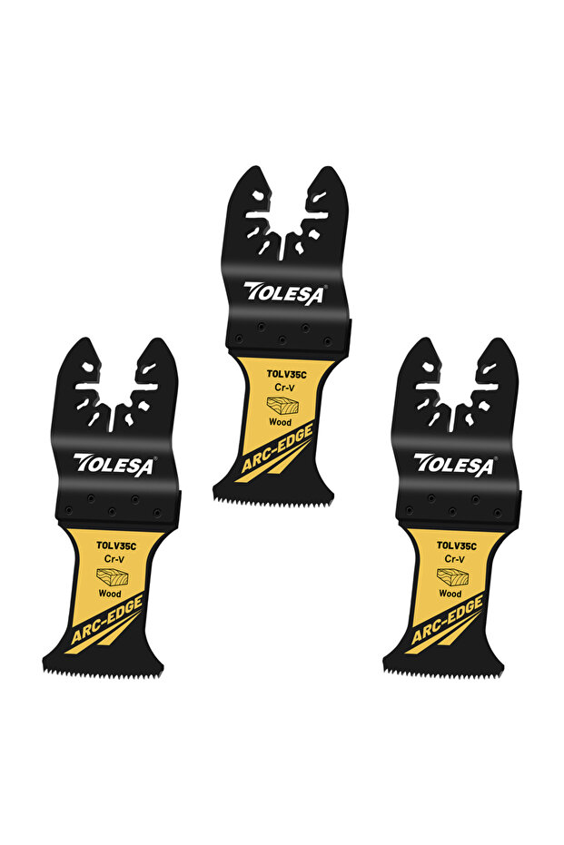 Wood Cutting 3pcs TOLESA 3/50PCS Arc Edge Oscillating Saw Blade, Wood Oscillating Tool Blades, Multi