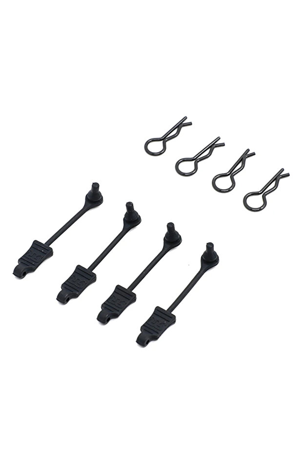 مشبك تثبيت هيكل أسود مكون من 4 قطع، قفل مشبك ثابت AR390165 لسيارة ARRMA Senton Granite Typ بمقياس 1/10...