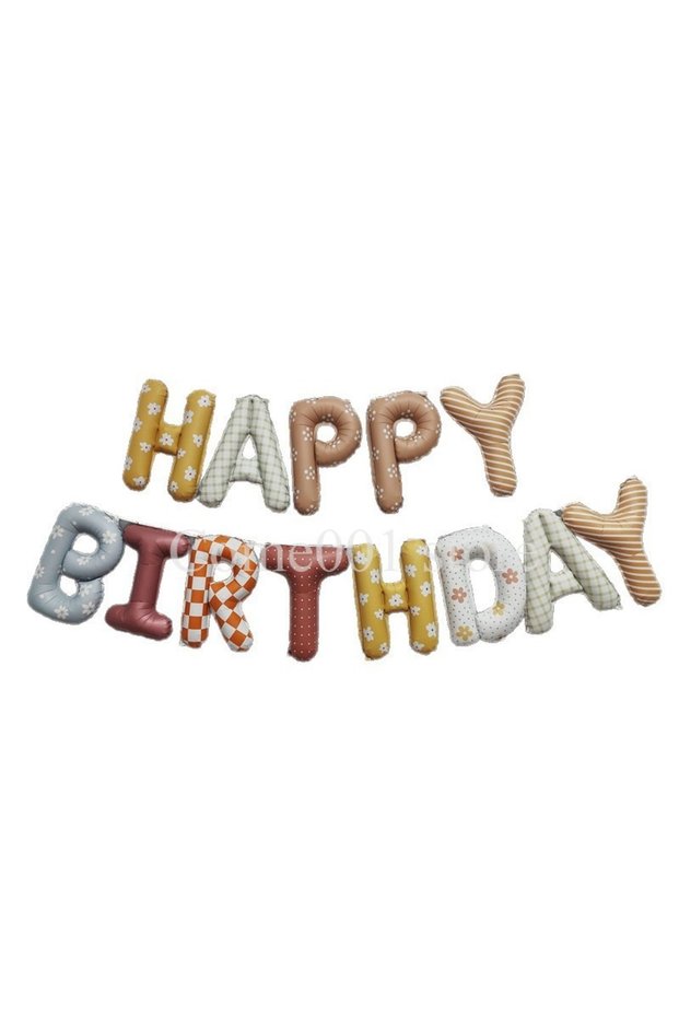 others Happybrithday Set New Arrival Cute Happy Brithday Letters Ballons Set Birthday Party Baby Sh