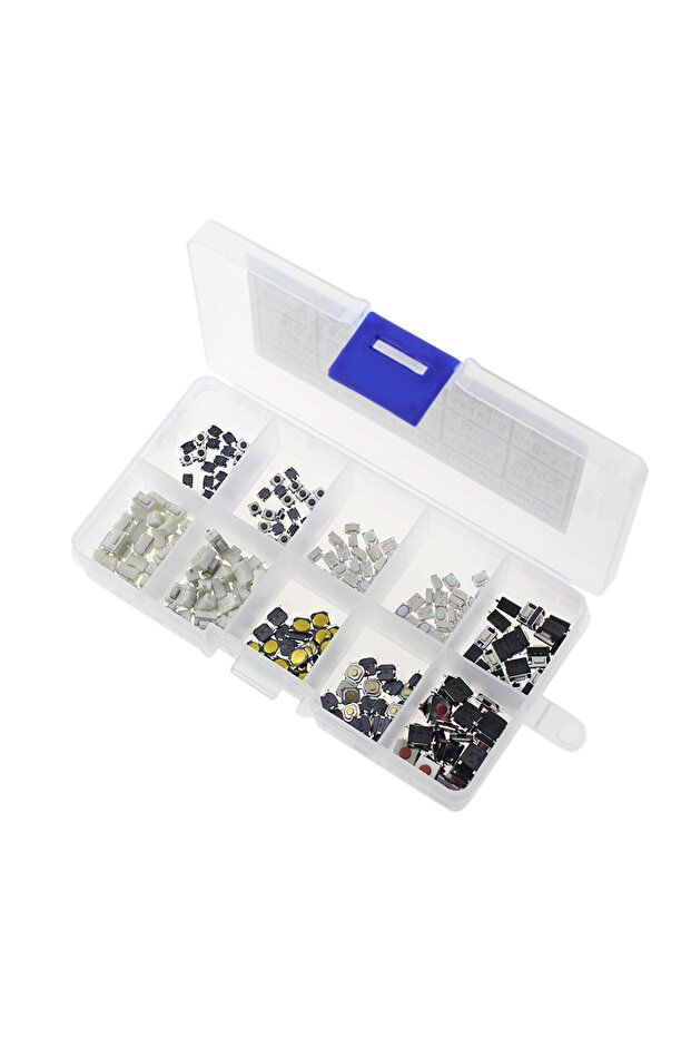 250 قطعة 10 أنواع اللمس مفتاح بـزر دفع سيارة التحكم عن بعد مفاتيح زر اللمس Microswitch - 8