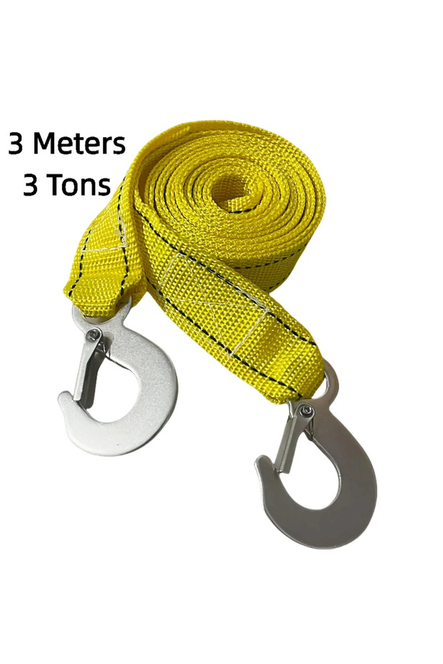 4M 5Ton 1 Pcs 3M/4M Car Tow Cable Heavy Duty 3Ton/5Ton Trailer Rope Towing Pull Rope Strap Hooks Van