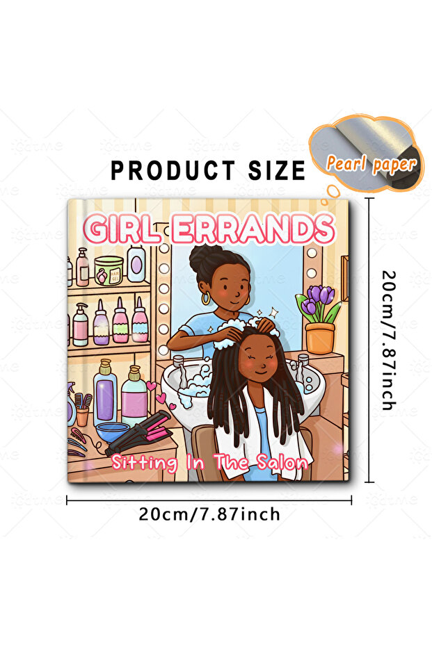MULTI GIRL ERRANDS Sitting In The Salon Bold-easy Coloring Book for Adults Cute Drawing Book Perfe