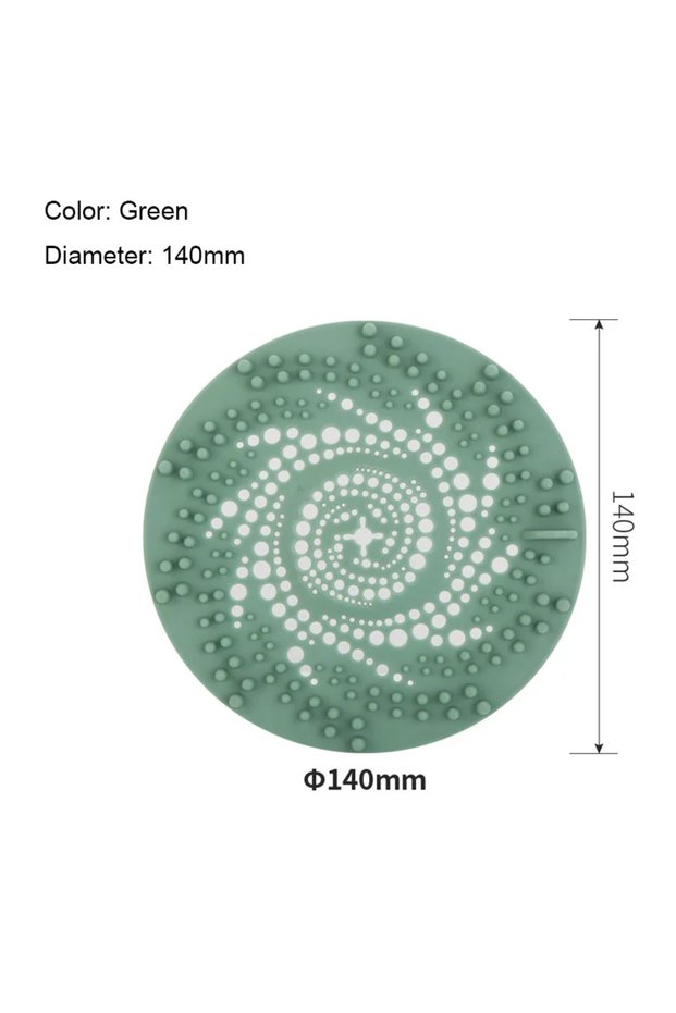 1Pcs Green Hair Filter Sink Anti-Blocking Strainer Bathtub Shower Floor Drain Stopper Silicone Kitch