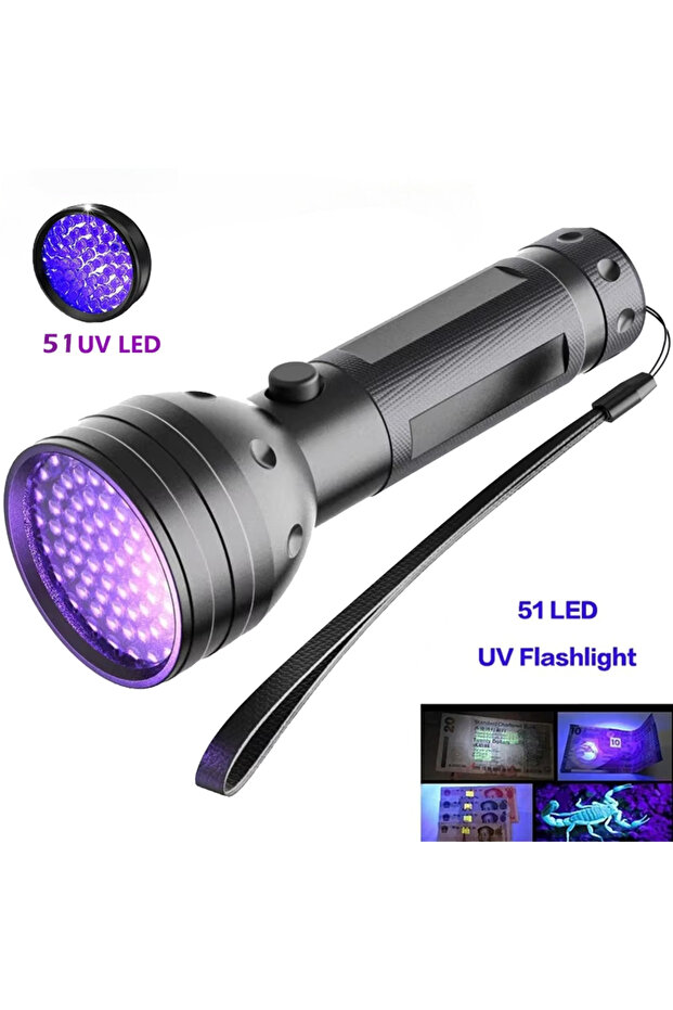 مصباح يدوي محمول يعمل بالأشعة فوق البنفسجية مزود بـ 51 مصباح LED (9/12/21/51 مصباح LED)
مصباح أسود
كاشف ضوء أسود