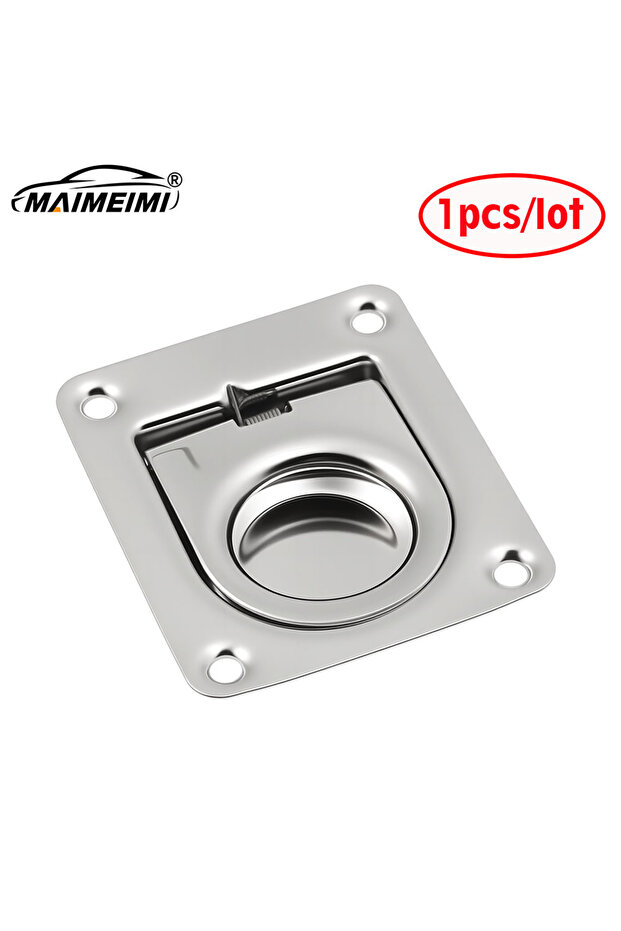 1pcs 1 2 4 pcs Stainless Steel 316 Locking Pull Ring Recessed Pull Handle 65x55mm Locker Flush Lift