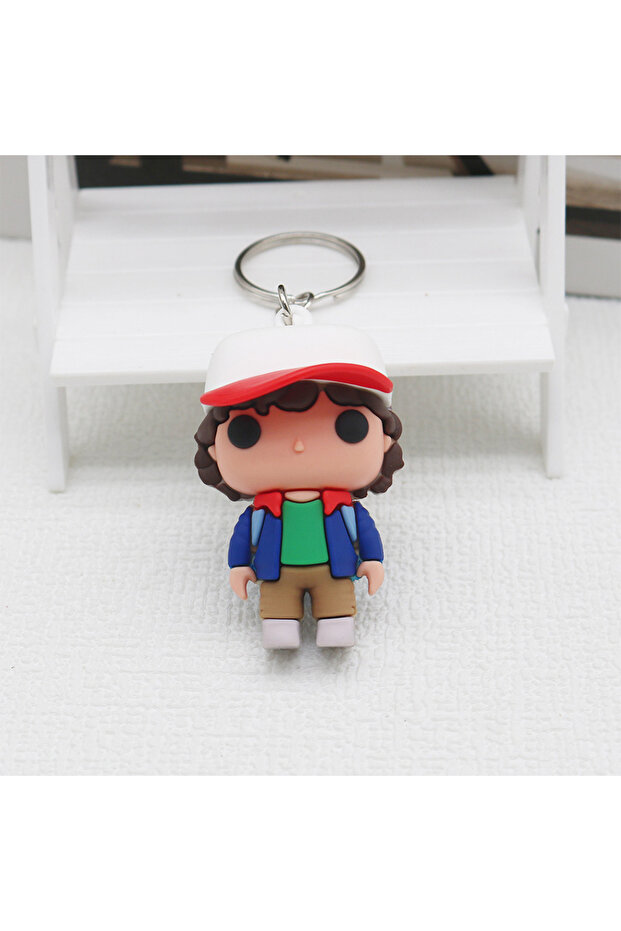 opp bag Pop Pocket Pop Eleven Stranger Keychain Robin Barb Steve Dustin Key Ring Chain Model Toy Ad