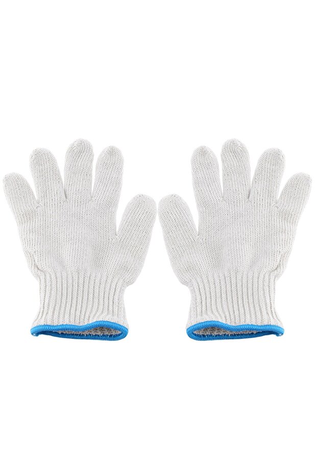 1pair Hand Working Gloves Safety Grip Protection Work Gloves Men Women BBQ Thick Cotton White Work G