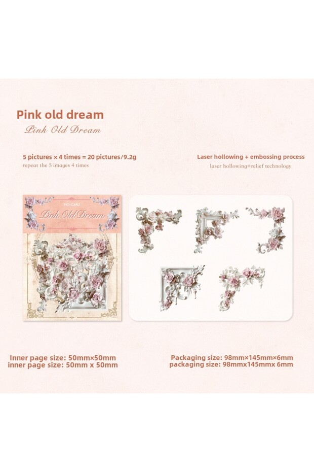 B 20 Pcs Material Decorative Paper DIY Scrapbooking Collage Stationery Junk Journal Photo Album Dec.
