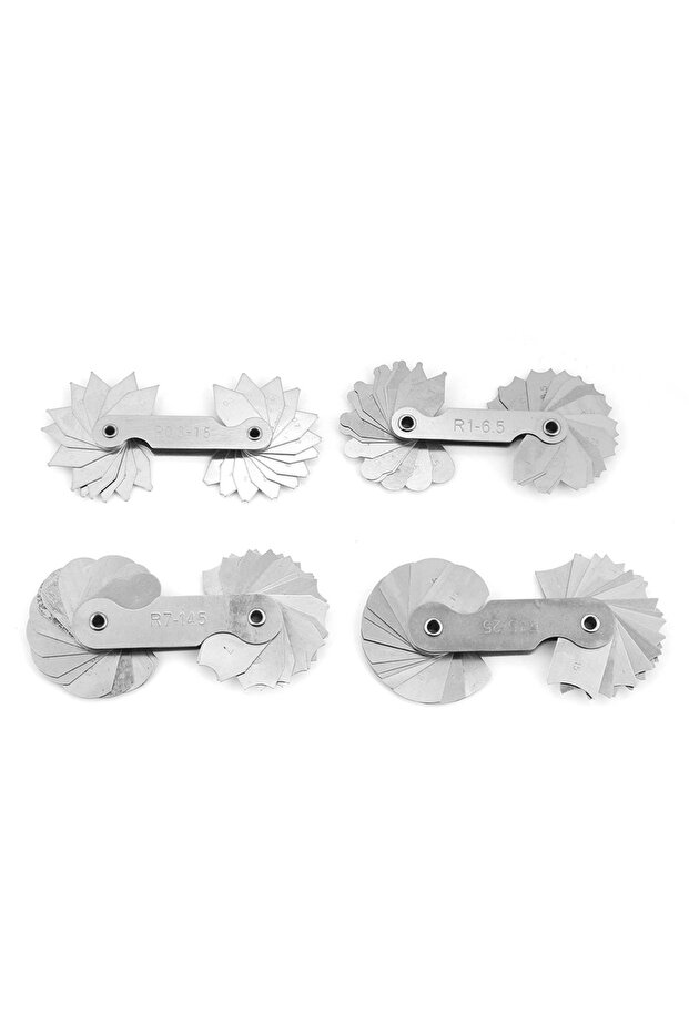4PCS 4Pcs Stainless Steel Radius Gauges R0.3-1.5/ R1-6.5/ R7-14.5/ R15-25 Tool Radius Detection Gaug