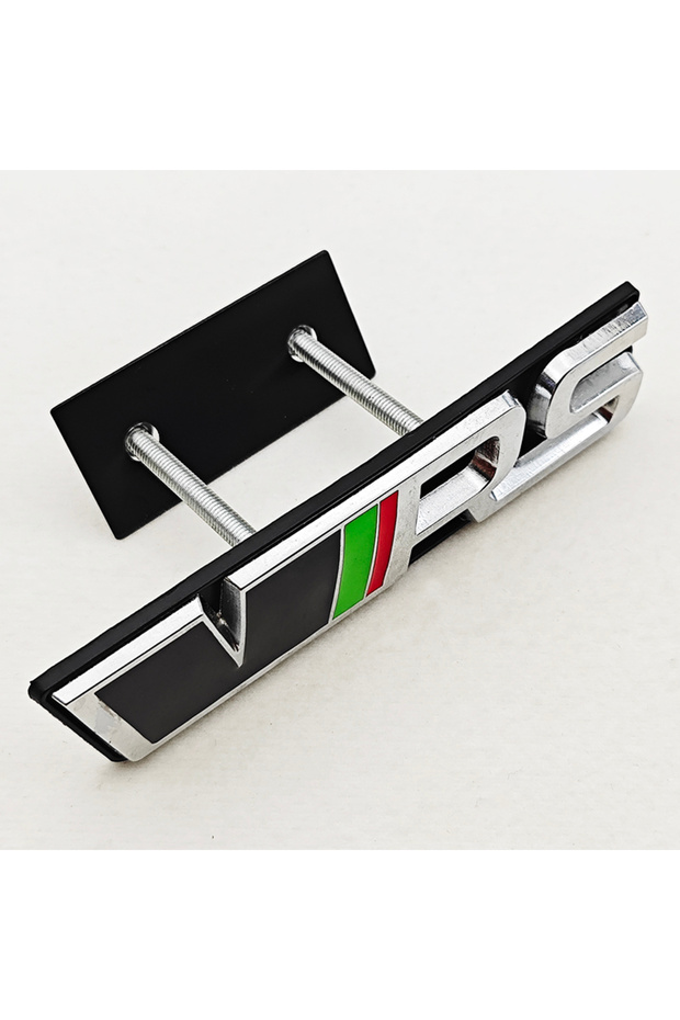 Grille Grey Silver 3D Metal RS Logo Emblem Car VRS Letters Front Grille Badge Sticker For Skoda VRS