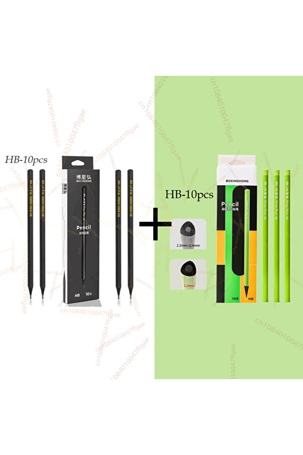 Two boxes 10PCS Woodcased Pencils with Eraser Pre-sharpened HB Lead Graphite Pencils for Students Ad