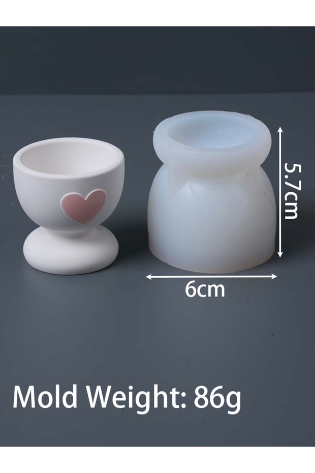 egg Easter Egg Cup Silicone Mold DIY Handmade Egg Holders Gypsum Concrete Mould Egg Rack Storage Tra